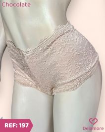 CALCINHA ALTA RENDADA FORRADA DE COTTON
