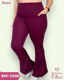 CALCA FLARE POLIAMIDA COM BOLSOS