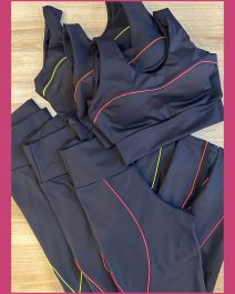 CONJUNTO TOP E CALCA FITNESS COM DETALHE FRISO