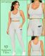 CONJUNTO FITNESS TOP EMBUTIDO COM BOJO E CALÇA LEGGING COM BOLSOS LATERAIS E DETALHES EM DRY FIT