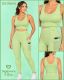 CONJUNTO FITNESS TOP EMBUTIDO COM BOJO E CALÇA LEGGING COM BOLSOS LATERAIS E DETALHES EM DRY FIT