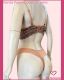 CONJUNTO TRIO CROPPED DE RENDA COM FIO E TANGA