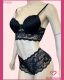 CONJUNTO DE RENDA SOUTIEN TIPO CROPPED CALCINHA CALECON