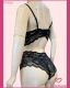 CONJUNTO DE RENDA SOUTIEN TIPO CROPPED CALCINHA CALECON