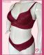 CONJUNTO TRIO PLUS SIZE PRE MOLDADO TACTEL REFORCADO COM RENDA, FIO DUPLO E TANGA