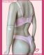 CONJUNTO TRIO PRE MOLDADO TACTEL COM RENDA ELASTICO DUPLO STRASS ALCA FIO E TANGA