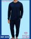 CJ. PIJAMA MASCULINO EM MALHA PERUANA COM MANGA COMPRIDA