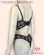 CONJUNTO RENDADO SOUTIEN CROPPED CALCINHA FIO FORRADA