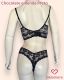 CONJUNTO RENDADO SOUTIEN CROPPED CALCINHA FIO FORRADA