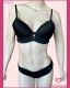CONJUNTO TRIO PRE MOLDADO TACTEL BASE DE ESPUMA COM RENDA