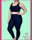 CONJUNTO FITNESS TOP E CALCA POLIAMIDA CANELADA FLEX
