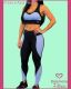 CONJUNTO TOP E CALCA FITNESS COM DETALHE COMPOSE CANELADO