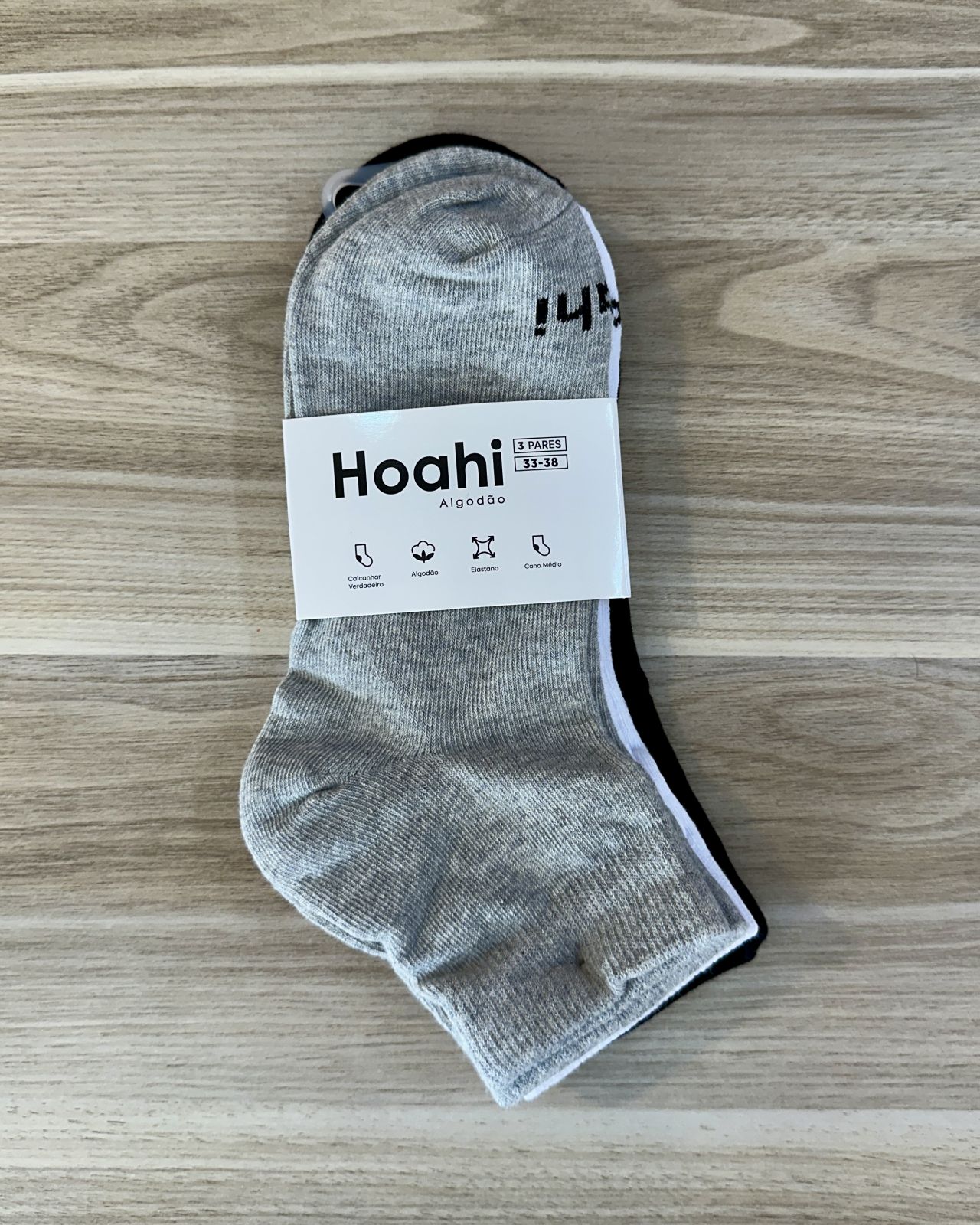 KIT 3 X 1 MEIAS HOAHI CANO MEDIO 33 A 38