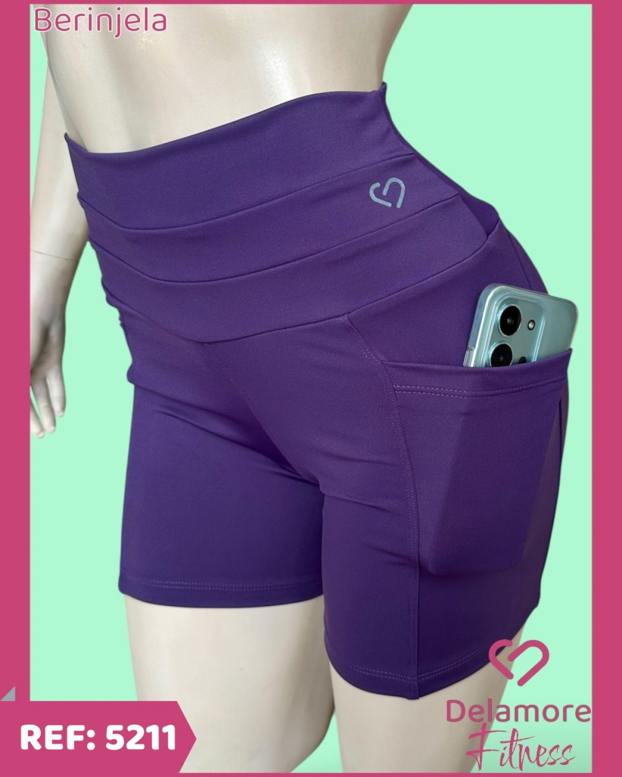 SHORT FITNESS COM BOLSOS LATERAIS