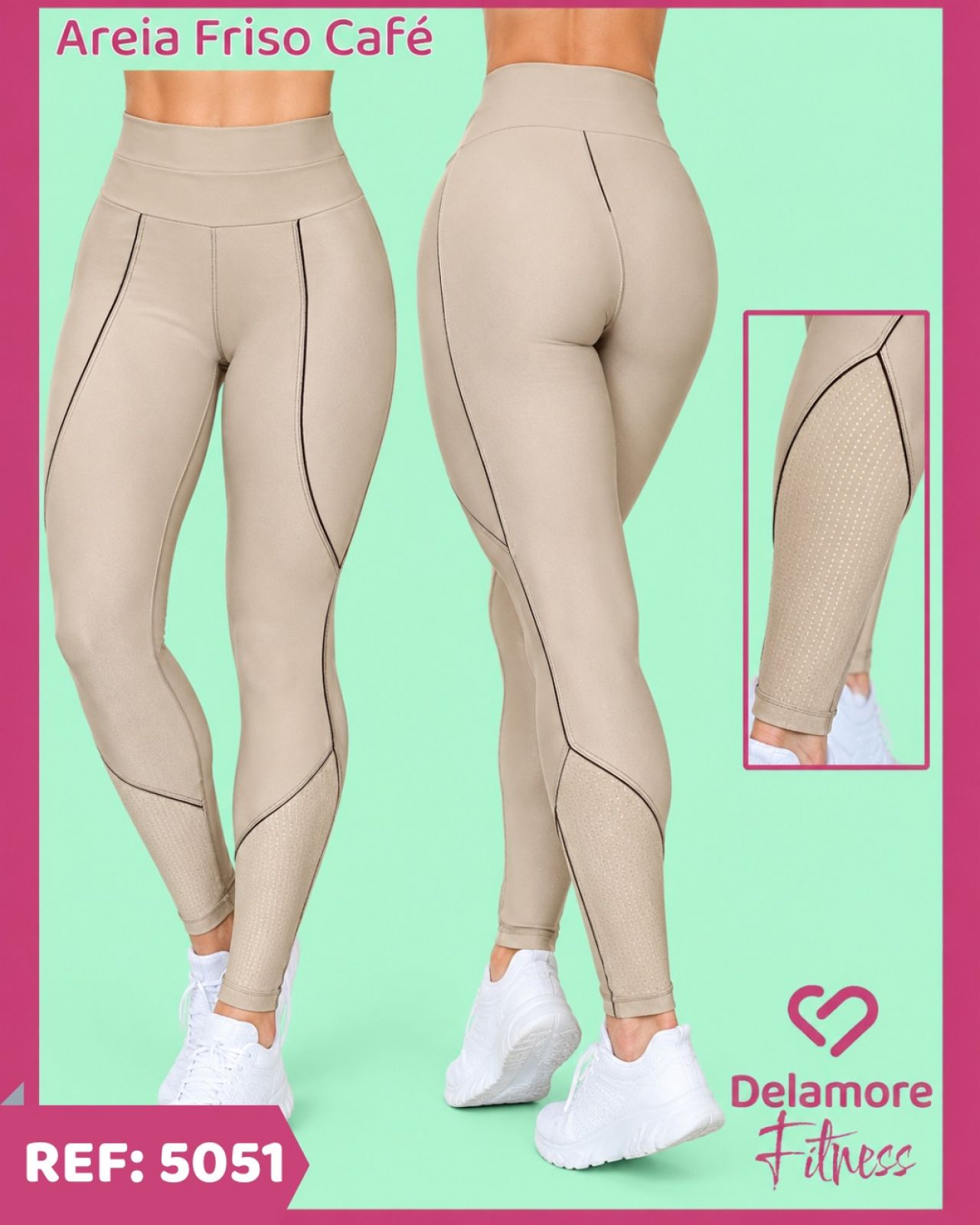 CALCA FITNESS COM DETALHE FRISO