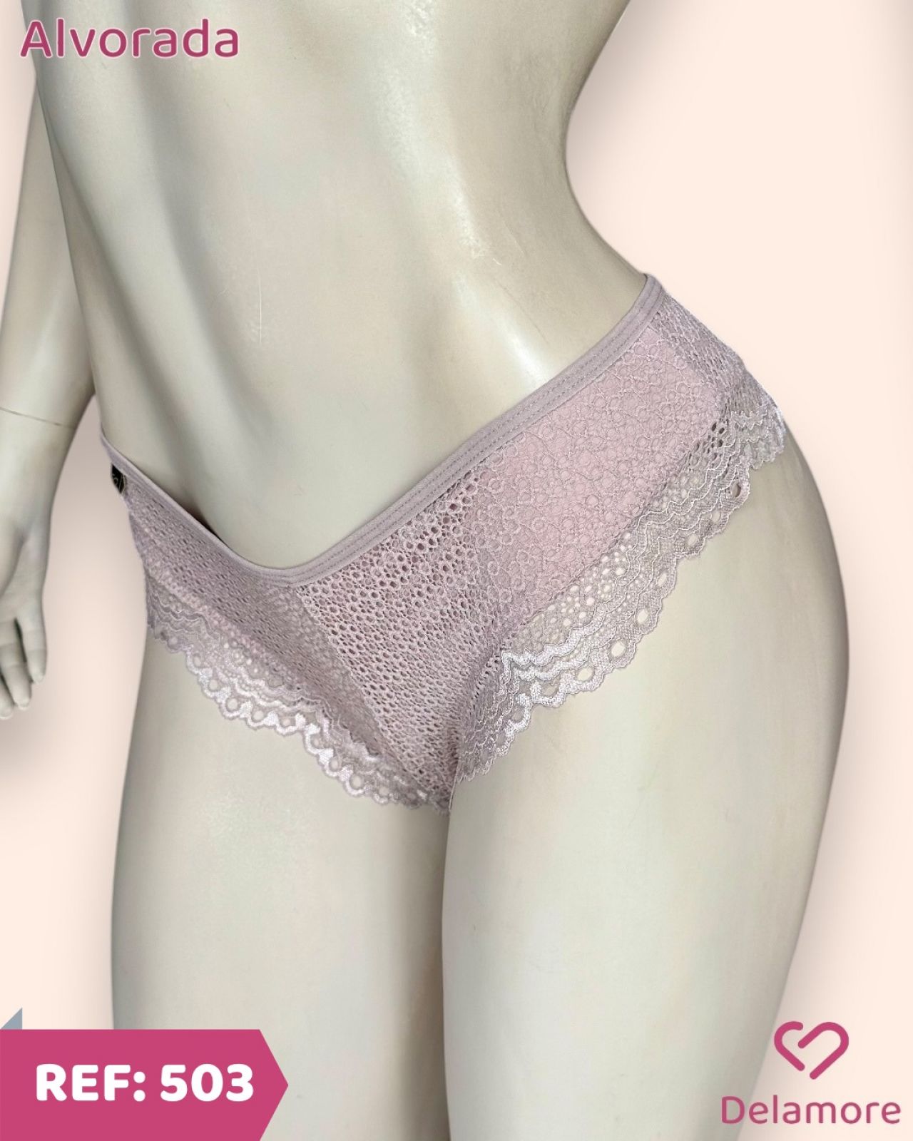 TANGA FIO COM FRENTE DE RENDA E COSTA EMBUTIDA TACTEL