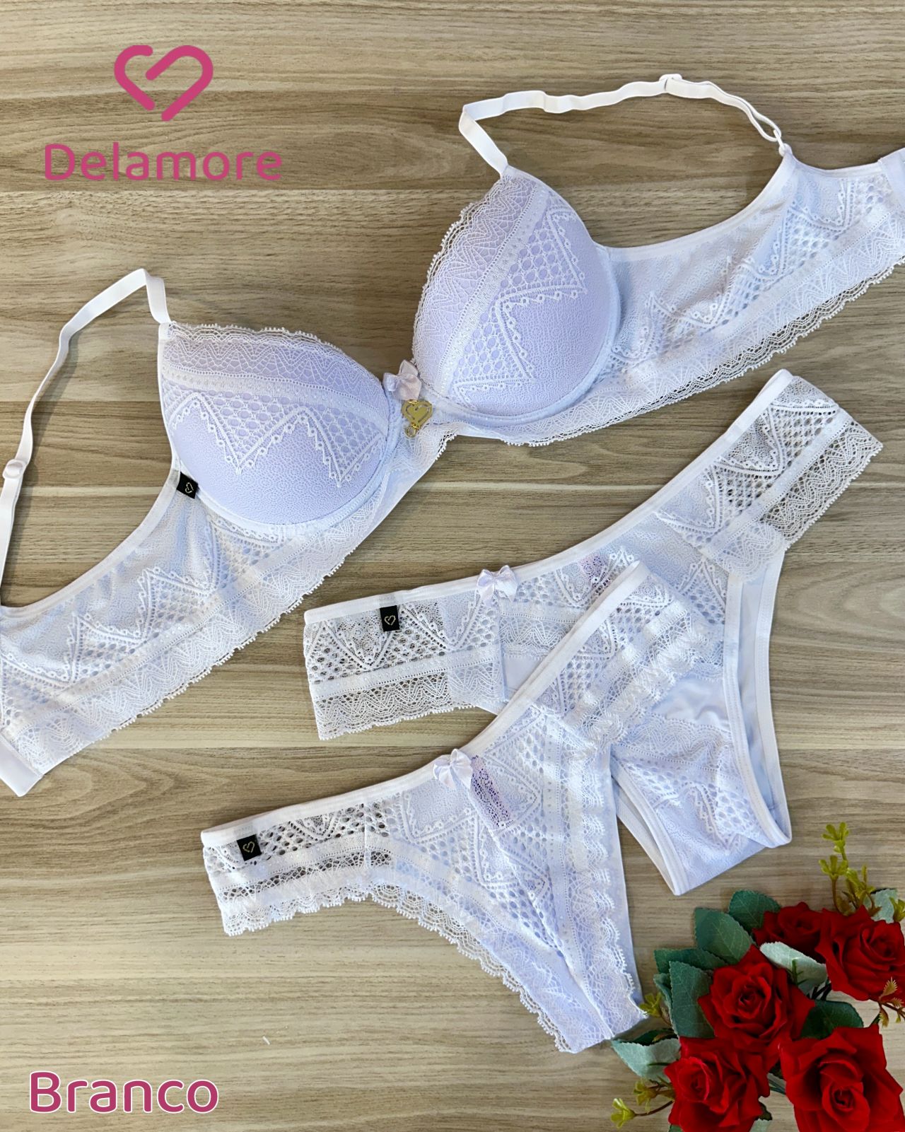 CONJUNTO TRIO RENDA E TACTEL ELASTICO DUPLO