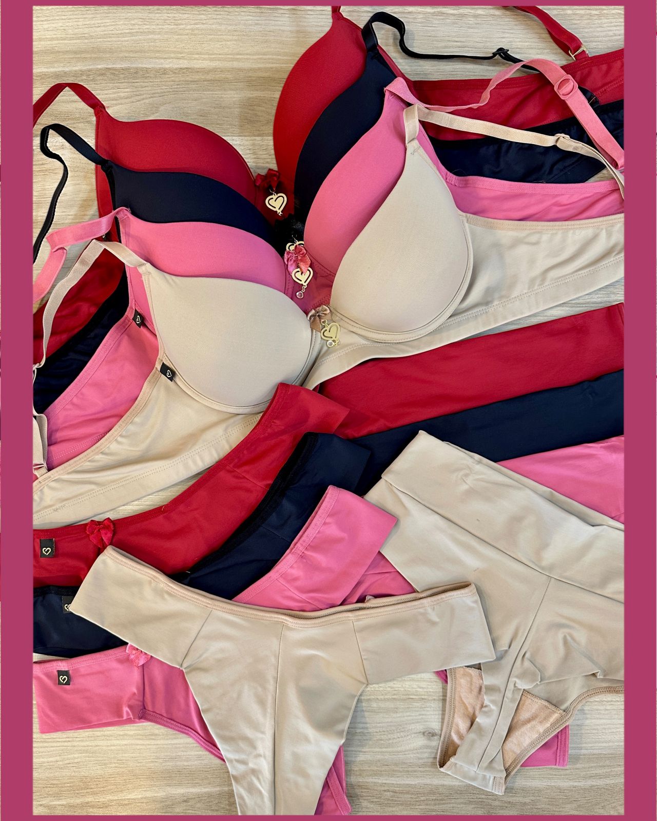 CONJUNTO TRIO BASICO PRE MOLDADO REFORCADO TACTEL COM FIO DUPLO MODELADOR E TANGA DUPLA